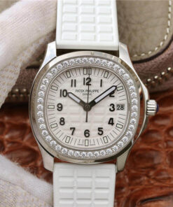 Replica PPF Factory Patek Philippe Aquanaut 5067A-024 Diamond White Dial - Buy Replica Watches