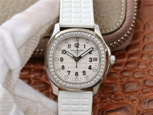 Replica PPF Factory Patek Philippe Aquanaut 5067A-024 Diamond White Dial - Buy Replica Watches