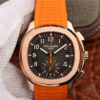 Replica Patek Philippe Aquanaut 5968A-001 Rose Gold Orange Strap - Buy Replica Watches