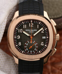 Replica Patek Philippe Aquanaut 5968A-001 Rose Gold Black Dial - Buy Replica Watches