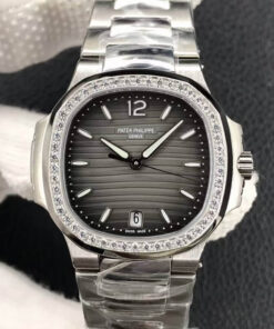 Replica PF Factory Patek Philippe Nautilus Ladies 7118-1200A-011 Diamond Bezel - Buy Replica Watches