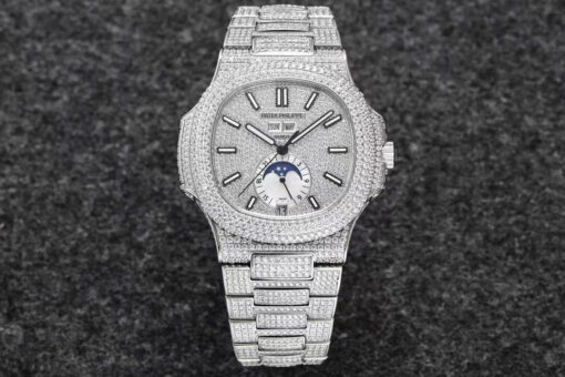 Replica R8 Factory Patek Philippe Nautilus 5726/1A-014 Gypsophila Diamond Dial - Buy Replica Watches