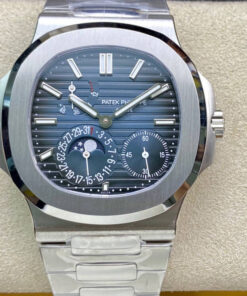 Replica PPF Factory Patek Philippe Nautilus 5712/1A-001 40MM Dark Blue Dial Stainless Steel Strap - Buy Replica Watches