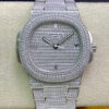 Replica PPF Factory Patek Philippe Nautilus 5719/10G-010 V4 Silver Diamond - Buy Replica Watches