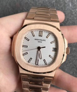 Replica PPF Factory Patek Philippe Nautilus 5711/1R-001 V4 Rose Gold White Dial - Buy Replica Watches