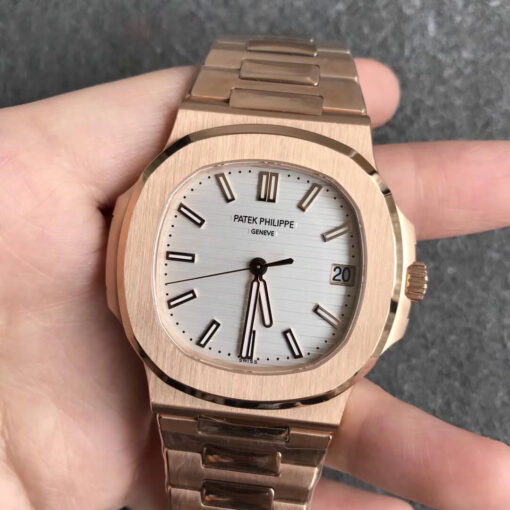 Replica PPF Factory Patek Philippe Nautilus 5711/1R-001 V4 Rose Gold White Dial - Buy Replica Watches