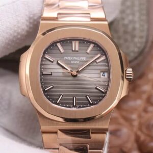 Replica PPF Factory Patek Philippe Nautilus 5711/1R-001 V4 Rose Gold Brown Dial - Buy Replica Watches