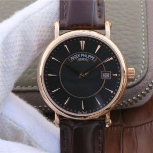 Replica ZF Factory Patek Philippe Calatrava Rose Gold Leather Strap - Buy Replica Watches