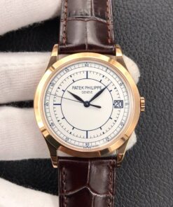 Replica ZF Factory Patek Philippe Calatrava 5296R-001 Rose Gold White Dial - Buy Replica Watches