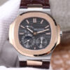 Replica PF Factory Patek Philippe Nautilus 5712GR-001 Rose Gold Leather Belt - Buy Replica Watches