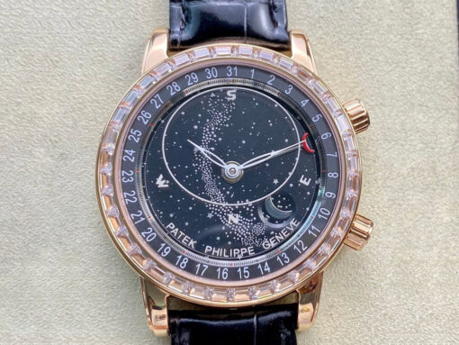 Replica AI Factory Patek Philippe Grand Complications 6104R-001 Sky Moon Black Dial - Buy Replica Watches