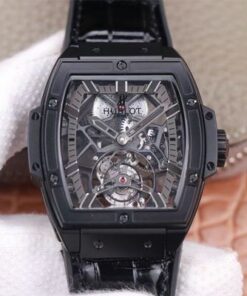 Replica JB Factory Hublot Masterpiece Tourbillon 906.ND.0129.VR.AES12 Black PVD Swiss HUB 9006 - Buy Replica Watches