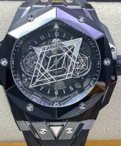 Replica BB Factory Hublot Big Bang Sang Bleu II 418.CX.1114.RX.MXM20 Black Ceramics - Buy Replica Watches