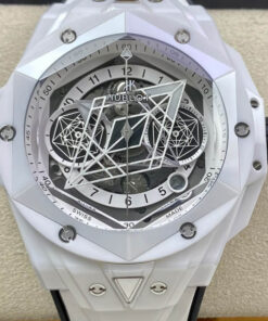 Replica BB Factory Hublot Big Bang Sang Bleu II 418.HX.2001.RX.MXM21 White Ceramics - Buy Replica Watches
