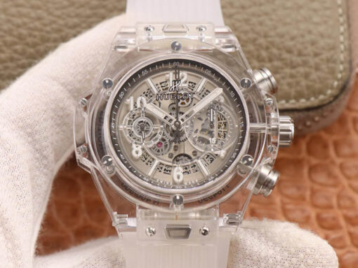 Replica Hublot Big Bang 411.JX.4802.RT White Transparent Dial - Buy Replica Watches