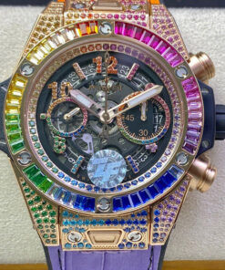 Replica ZF Factory Hublot BIG BANG Unico 411.OX.9910.LR.0999 Rainbow Rose Gold Case - Buy Replica Watches