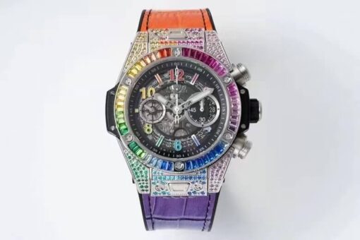 Replica ZF Factory Hublot BIG BANG Unico 411.NX.1117.LR.0999 Rainbow Skeleton Dial - Buy Replica Watches