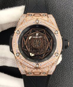 Replica WWF Factory Hublot Big Bang Gold Full Diamond Case - Buy Replica Watches