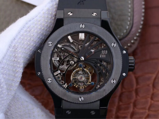 Replica Hublot Big Bang Hollow Tourbillon Ceramic Skeleton Dial - Buy Replica Watches