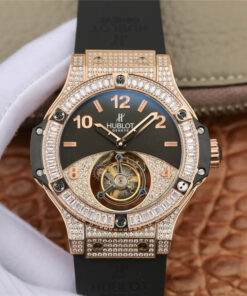 Replica Hublot Big Bang Tourbillon Rose Gold Black Dial - Buy Replica Watches