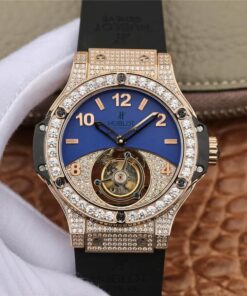 Replica Hublot Big Bang Tourbillon Rose Gold Diamond Dial - Buy Replica Watches
