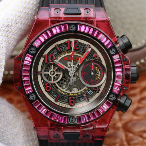 Replica Hublot Big Bang 411.JX.4802.RT Red Case Black Strap - Buy Replica Watches