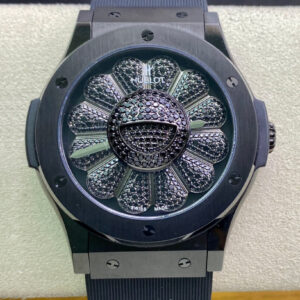 Replica Hublot Classic Fusion Takashi Murakami 507.CX.9000.RX.TAK21 Sunflower Black Dial - Buy Replica Watches