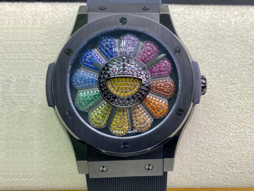 Replica Hublot Classic Fusion Takashi Murakami 507.CX.9000.RX.TAK21 Sunflower Color Dial - Buy Replica Watches