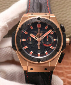 Replica V6 Factory Hublot King Power Ferrari F1 Black Dial Rose Gold - Buy Replica Watches