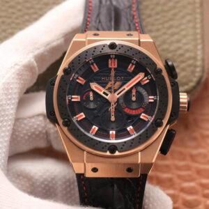 Replica V6 Factory Hublot King Power Ferrari F1 Black Dial Rose Gold - Buy Replica Watches