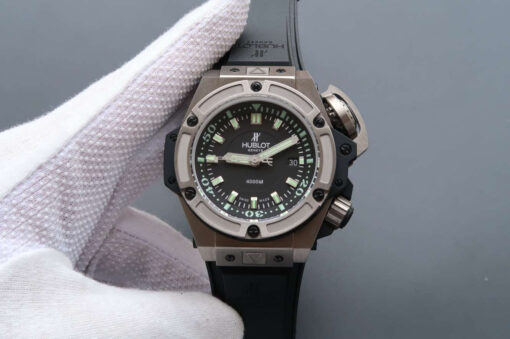 Replica V6 Factory Hublot King Power Oceanographic 731.NX.1190.RX Black Dial - Buy Replica Watches