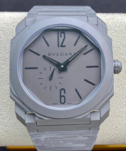 Replica BV Factory Bvlgari Octo Finissimo 102713 BGO40C14TTXTAUTO Silver Gray Dial - Buy Replica Watches