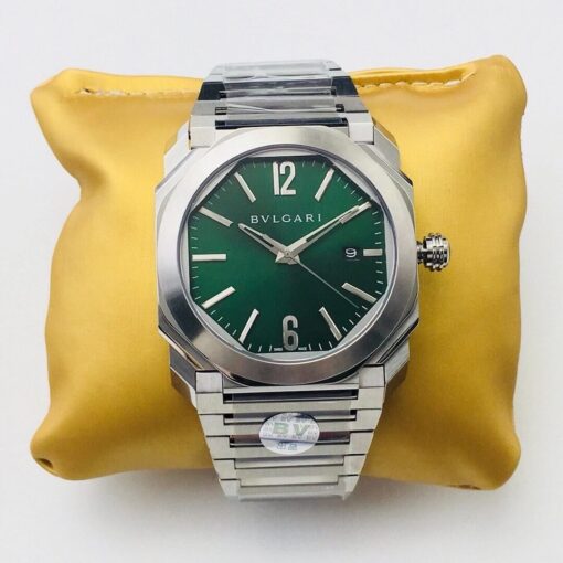 Replica BV Factory Bvlgari OCTO SOLOTEMPO 101963 BGOP41BGLD Green Dial - Buy Replica Watches