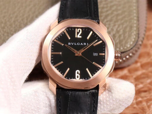 Replica BV Factory Bvlgari Octo 101963 BGOP41BGLD Black Dial - Buy Replica Watches