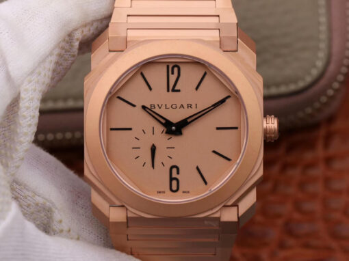 Replica BV Factory Bvlgari Octo Finissimo 102912 Rose Gold Dial - Buy Replica Watches
