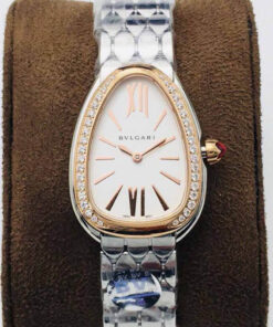 Replica BV Factory Bvlgari Serpenti 103143 Rose Gold Diamond Bezel - Buy Replica Watche
