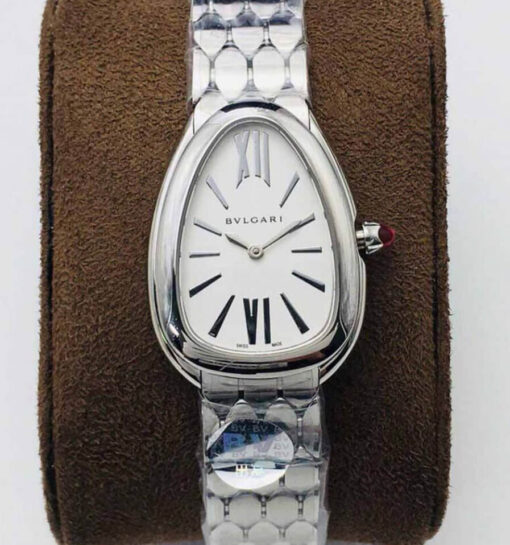 Replica BV Factory Bvlgari Serpenti 103141 Silver White Dial - Buy Replica Watches