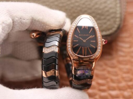 Replica BV Factory Bvlgari Serpenti Rose Gold Diamonds - Buy Replica Watches