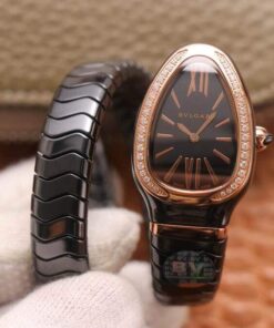 Replica BV Factory Bvlgari Serpenti 102532 Diamond Black Dial - Buy Replica Watches