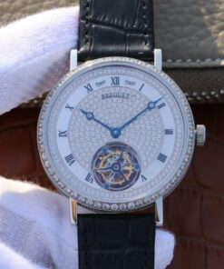 Replica Breguet Classique Tourbillon Stainless Steel Diamond Dial - Buy Replica Watches