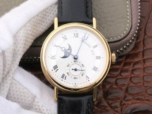 Replica Breguet Classique Moonphase 4396 Yellow Gold Case - Buy Replica Watches