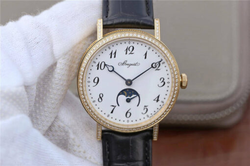 Replica TW Factory Breguet Classique Moonphase 9087BB/29/964 Yellow Gold Diamond - Buy Replica Watches
