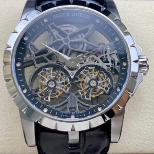 Replica YS Factory Roger Dubuis Excalibur RDDBEX0396 Skeleton Double Tourbillon Dial - Buy Replica Watches