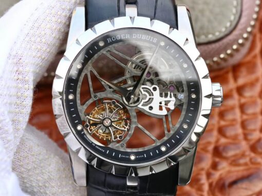 Replica JB Factory Roger Dubuis Excalibur RDDBEX0393 Tourbillon Skeleton Dial - Buy Replica Watches