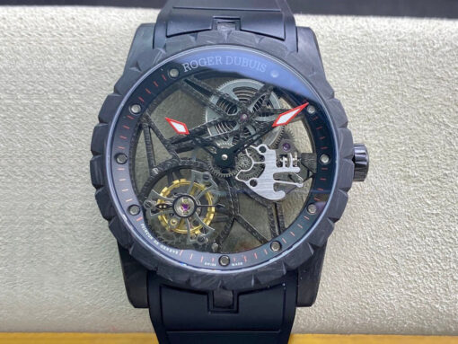 Replica BBR Factory Roger Dubuis Excalibur DBEX0577 Tourbillon Skeleton Dial - Buy Replica Watches