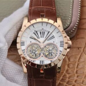 Replica JB Factory Roger Dubuis Excalibur RDDBEX0249 Tourbillon White Dial - Buy Replica Watches