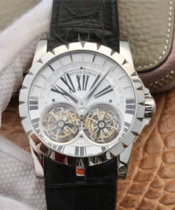 Replica JB Factory Roger Dubuis Excalibur RDDBEX0250 Tourbillon White Dial - Buy Replica Watches