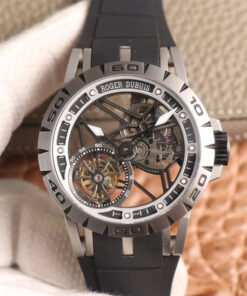 Replica JB Factory Roger Dubuis Excalibur Spidr RDDBEX0479 Tourbillon Black Strap - Buy Replica Watches