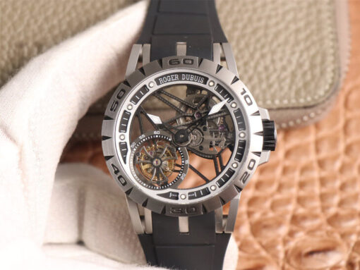 Replica JB Factory Roger Dubuis Excalibur Spidr RDDBEX0479 Tourbillon Black Strap - Buy Replica Watches