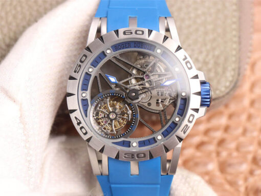 Replica JB Factory Roger Dubuis Excalibur Spidr RDDBEX0479 Tourbillon Skeleton Dial - Buy Replica Watches